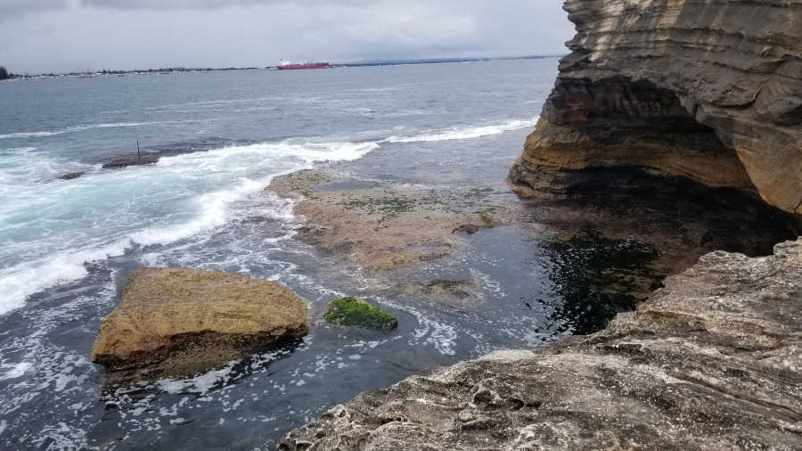 Some rocky beach on the south!